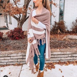 BRAND NEW Fuzzy Poncho Sweater